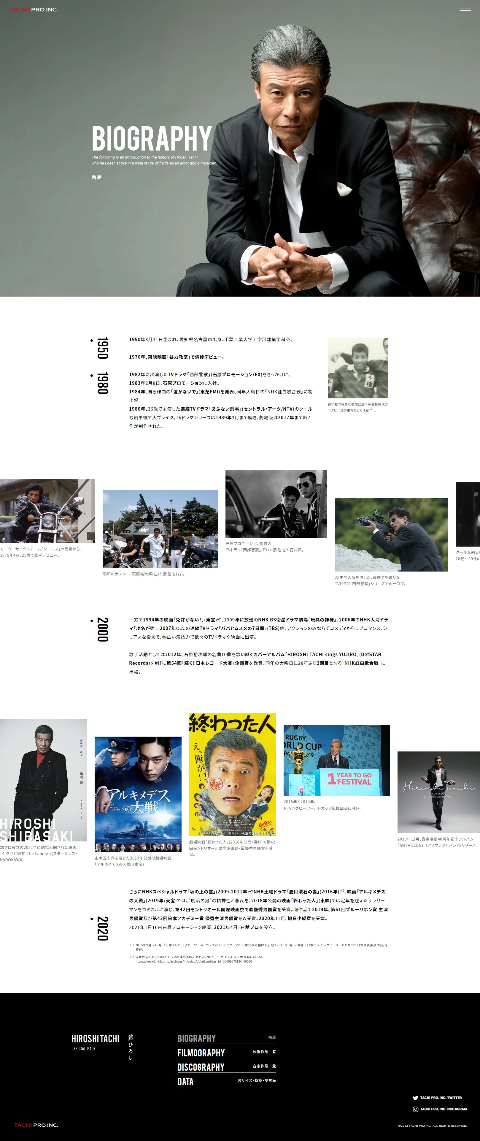 舘ひろしオフィシャルページ