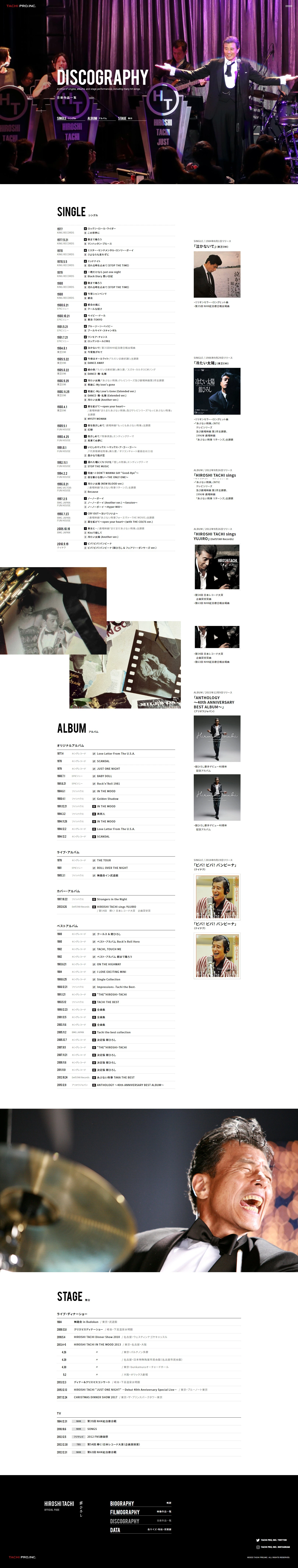 舘ひろしオフィシャルページ