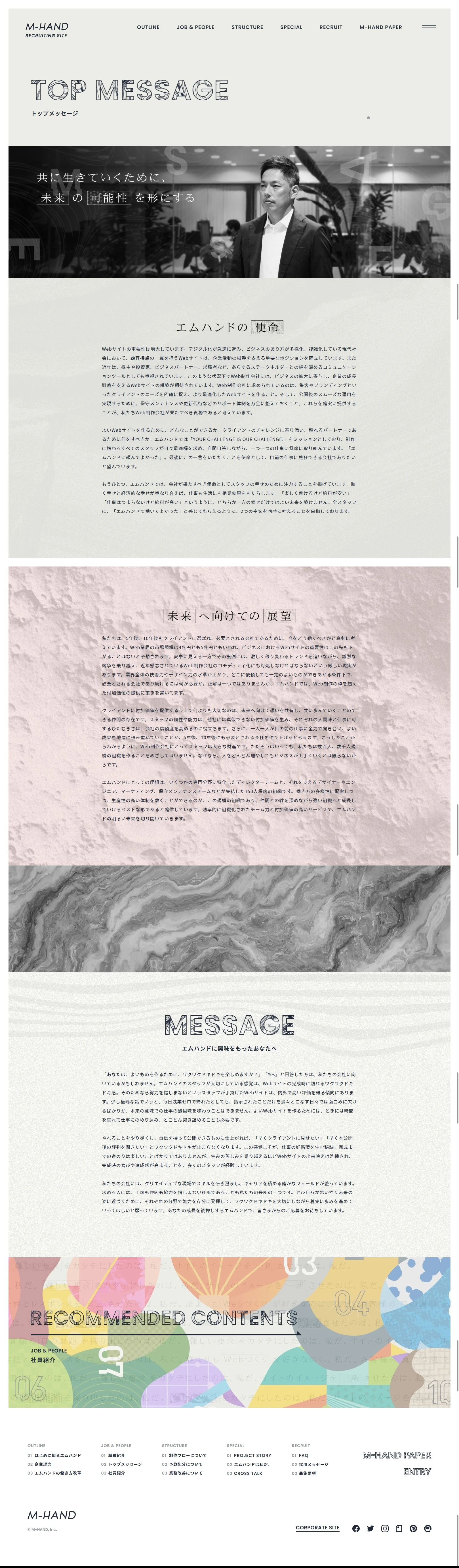 株式会社エムハンド RECRUITING SITE