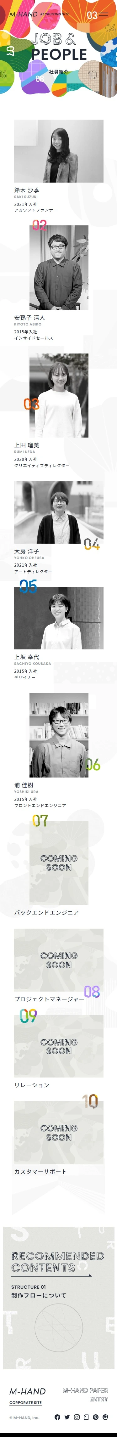 株式会社エムハンド RECRUITING SITE