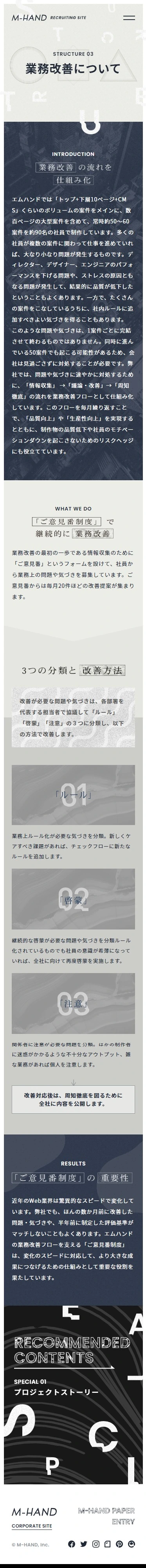 株式会社エムハンド RECRUITING SITE